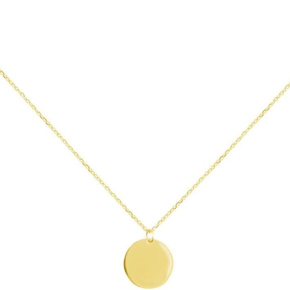 Elegant Hypoallergenic Gold Coin Choker - Simple 925 Silver Necklace Gift Boxed - Picture 1 of 6